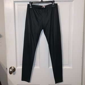 GB girls faux leather leggings.  Size medium